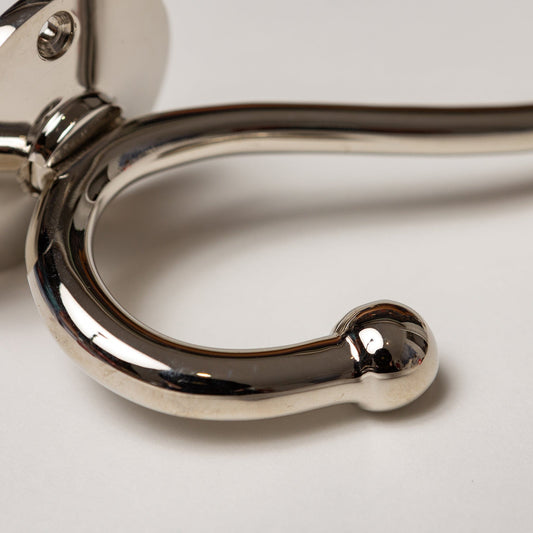 Solid Brass Mushroom Coat Hook - Nickel Finish