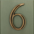 Premium Floating Engraved House Numbers in Heritage Finish 0-9