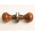 Plain Door Knobs - Rosewood & Antique Brass (Pair)