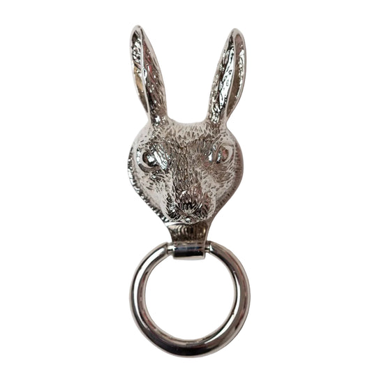 Brass Hare Door Knocker Nickel Finish
