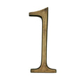Brass Bee Floating House Number 5 — Heritage Finish