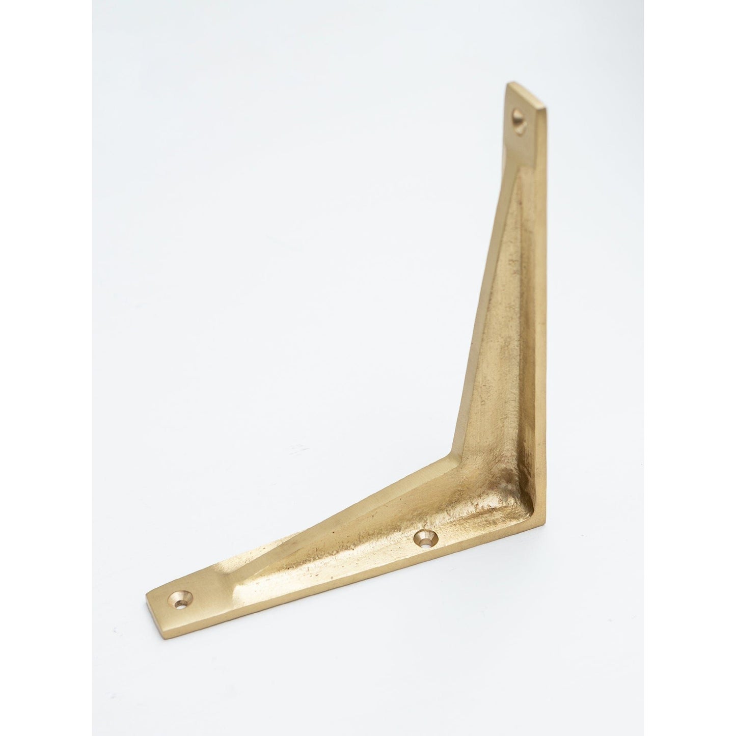 Satin Brass Shelf Brackets - Heavy Duty Solid Brass - Brass bee