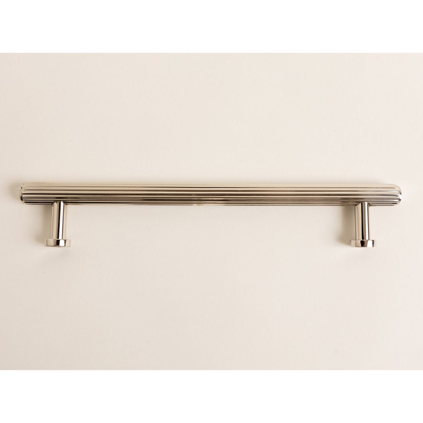 Solid Brass Staright Knurled Kitchen Pull Handles & Knobs - Polished Nickel Finish - Brass bee