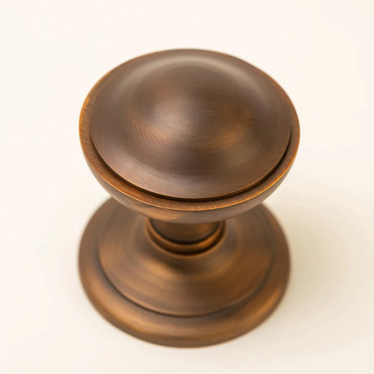 Imperial Dome Solid Brass Centre Door Knob Oiled Bronze