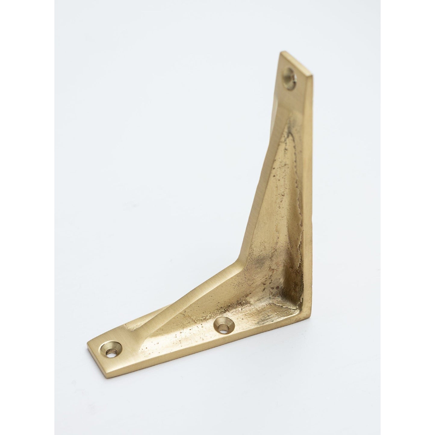 Satin Brass Shelf Brackets - Heavy Duty Solid Brass - Brass bee