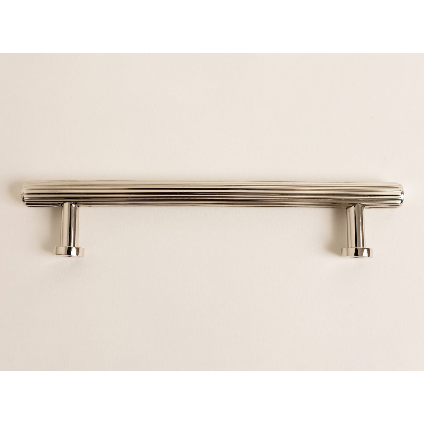 Solid Brass Staright Knurled Kitchen Pull Handles & Knobs - Polished Nickel Finish - Brass bee