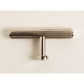 Solid Brass Staright Knurled Kitchen Pull Handles & Knobs - Polished Nickel Finish - Brass bee