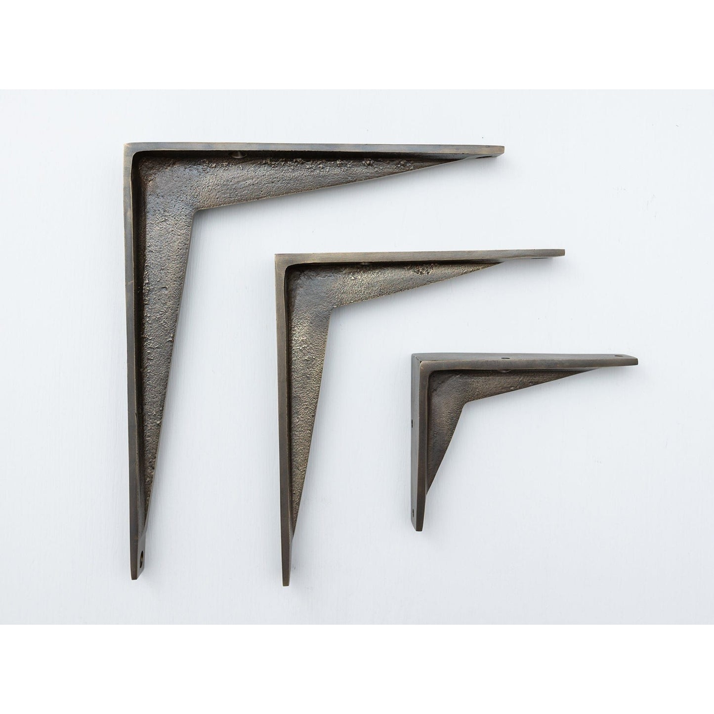 Antique Brass Shelf Brackets - Heavy Duty Solid Brass - Brass bee