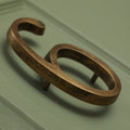 Brass Bee Floating House Number 5 — Heritage Finish