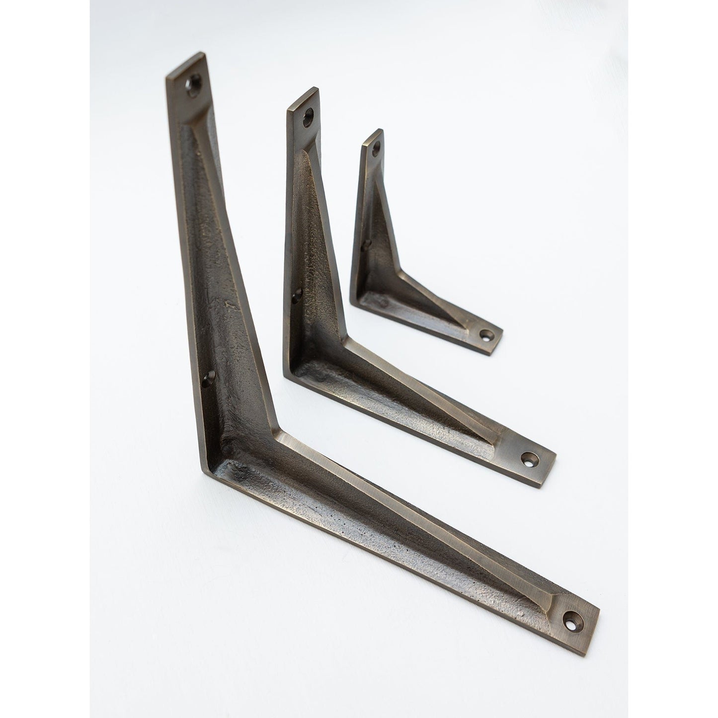 Antique Brass Shelf Brackets - Heavy Duty Solid Brass - Brass bee