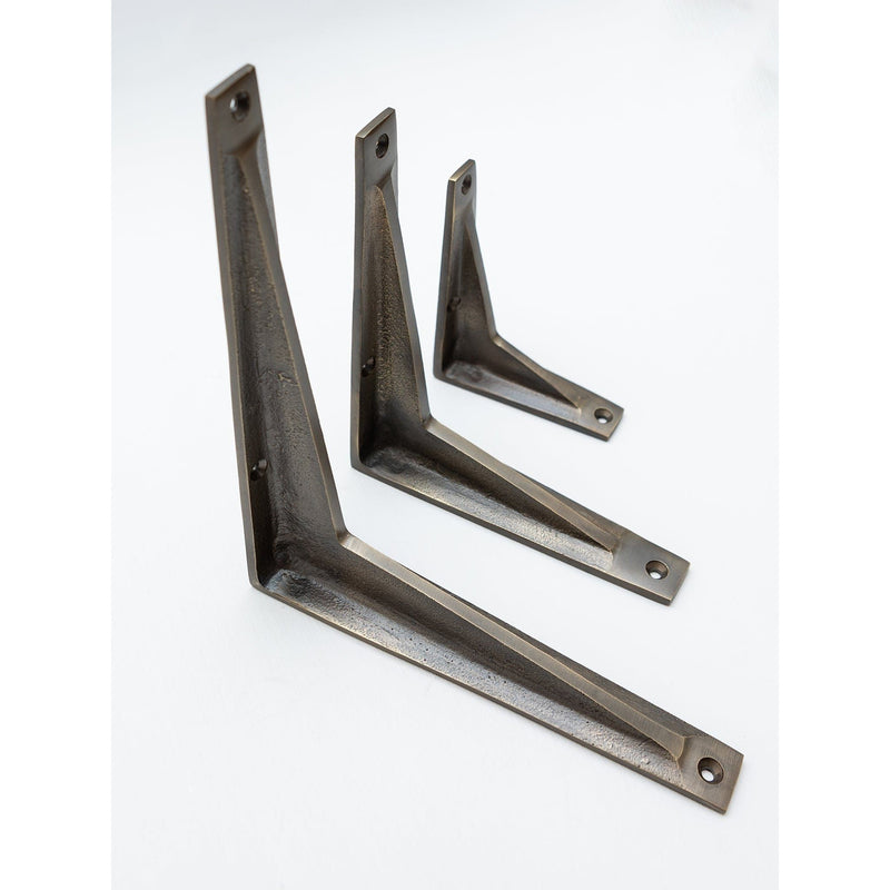Antique Brass Shelf Brackets - Heavy Duty Solid Brass - Brass bee