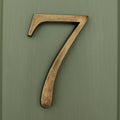 Brass Bee Floating House Number 5 — Heritage Finish