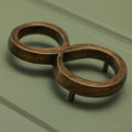 Brass Bee Floating House Number 5 — Heritage Finish
