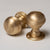 Solid Brass Door Knobs - Ringed Satin Brass (Pair)