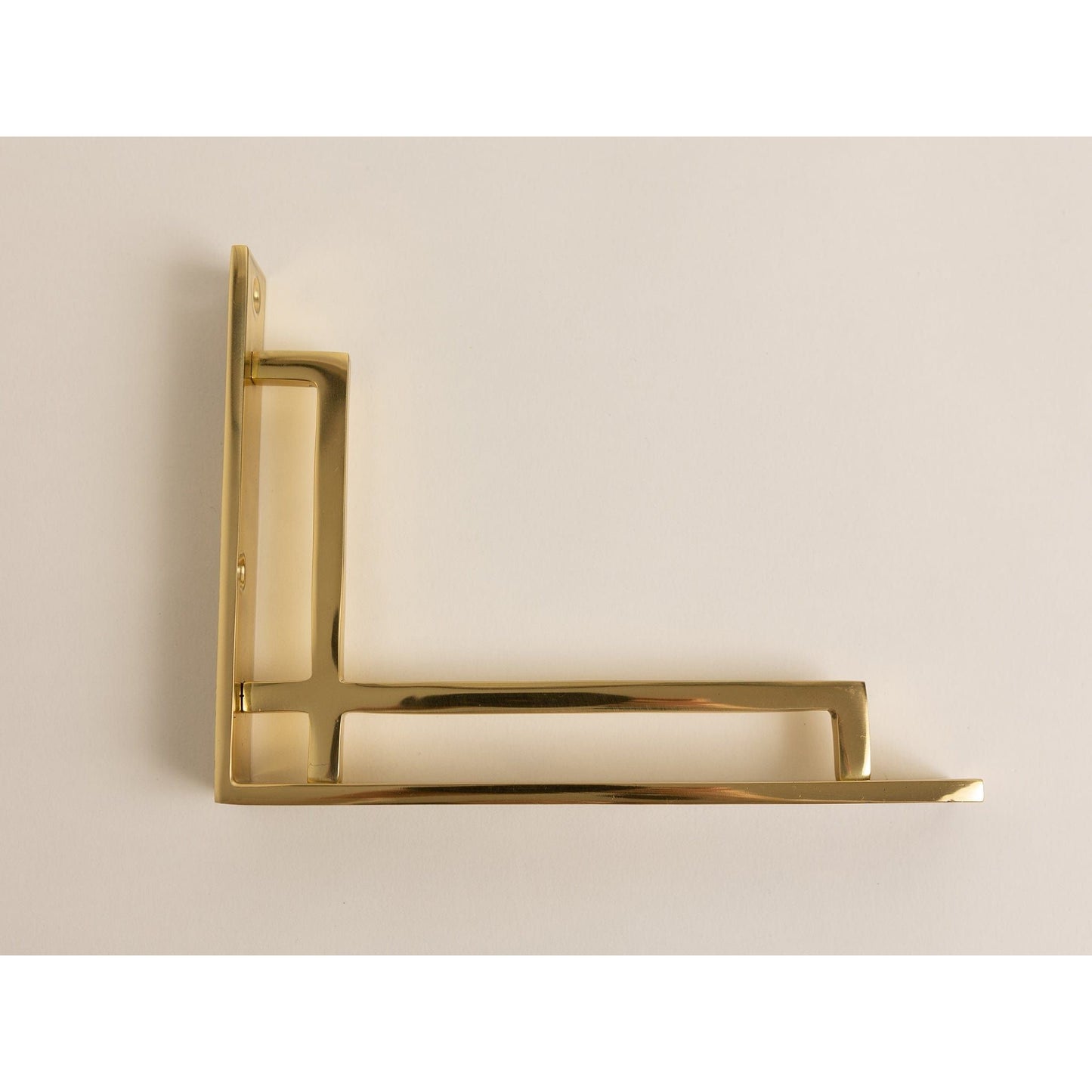 Polished Brass Art Deco Solid Brass Brackets - Brass bee