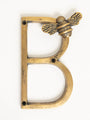 Brass bee Premium House Letters with Bee - 5 Inch