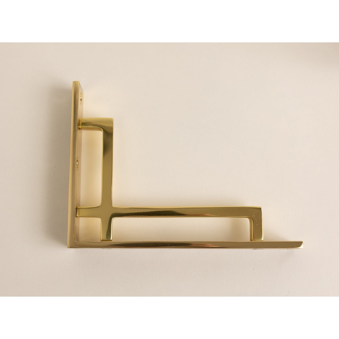 Polished Brass Art Deco Solid Brass Brackets - Brass bee
