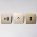 Brass Bee Antique Brass Knurled Switch — Single Dimmer
