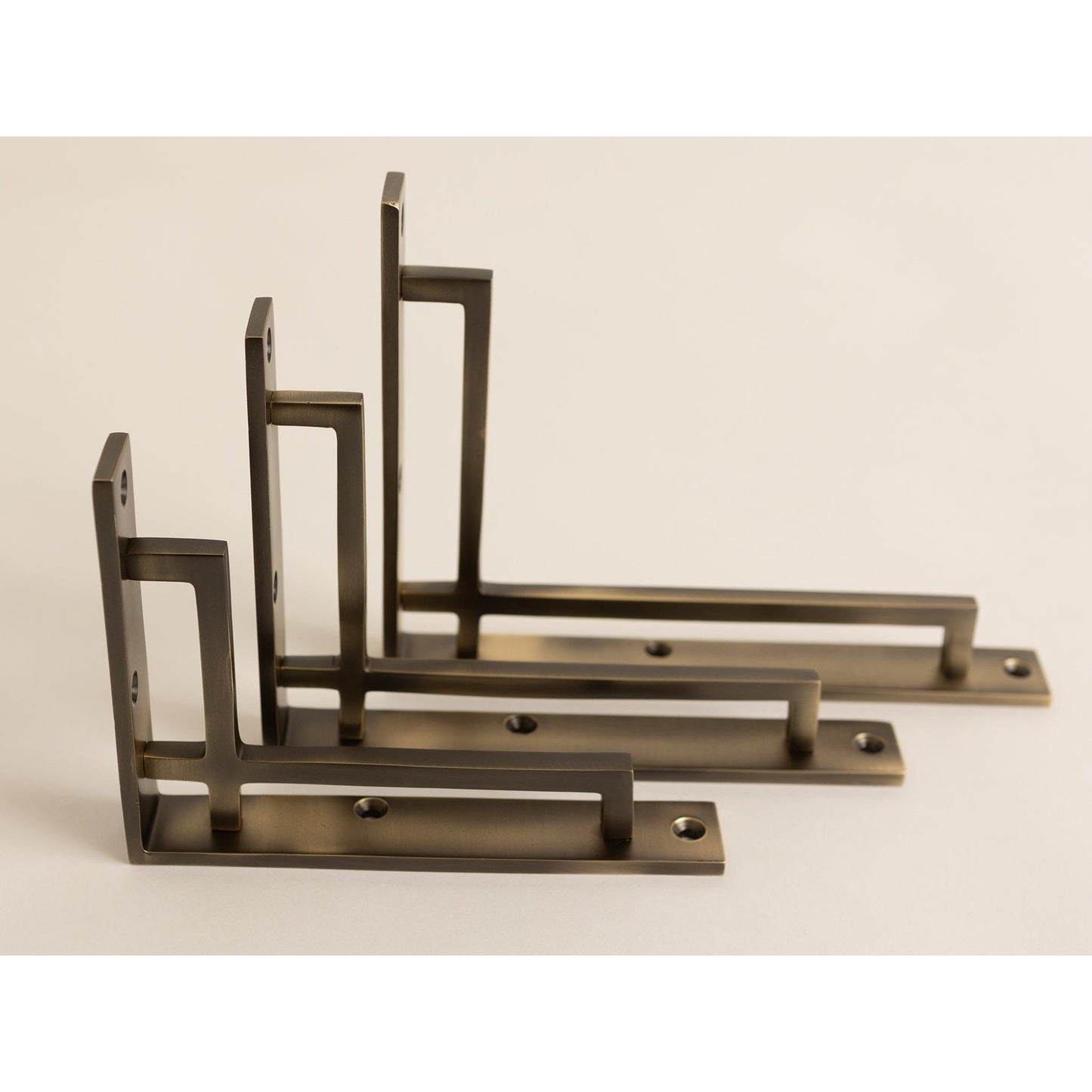 Antique Brass Art Deco Solid Brass Brackets - Brass bee