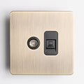 Brass Bee Antique Brass Knurled Switch — Single Dimmer
