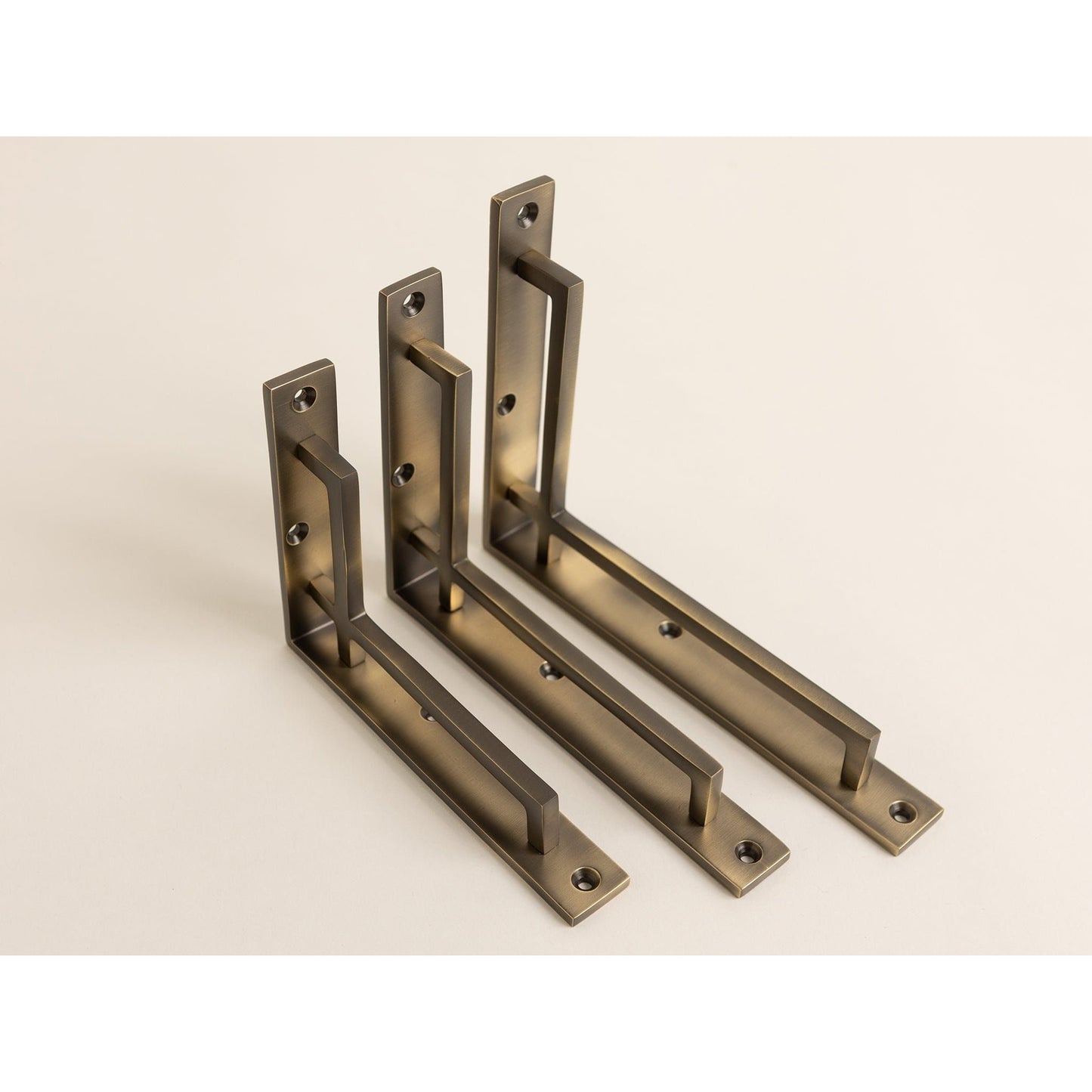 Antique Brass Art Deco Solid Brass Brackets - Brass bee