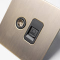 Brass Bee Antique Brass Knurled Switch — Single Dimmer
