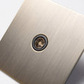 Brass Bee Antique Brass Knurled Switch — Single Dimmer