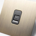 Brass Bee Antique Brass Knurled Switch — Single Dimmer