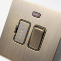 Brass Bee Antique Brass Knurled Switch — Single Dimmer