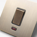Brass Bee Antique Brass Knurled Switch — Single Dimmer