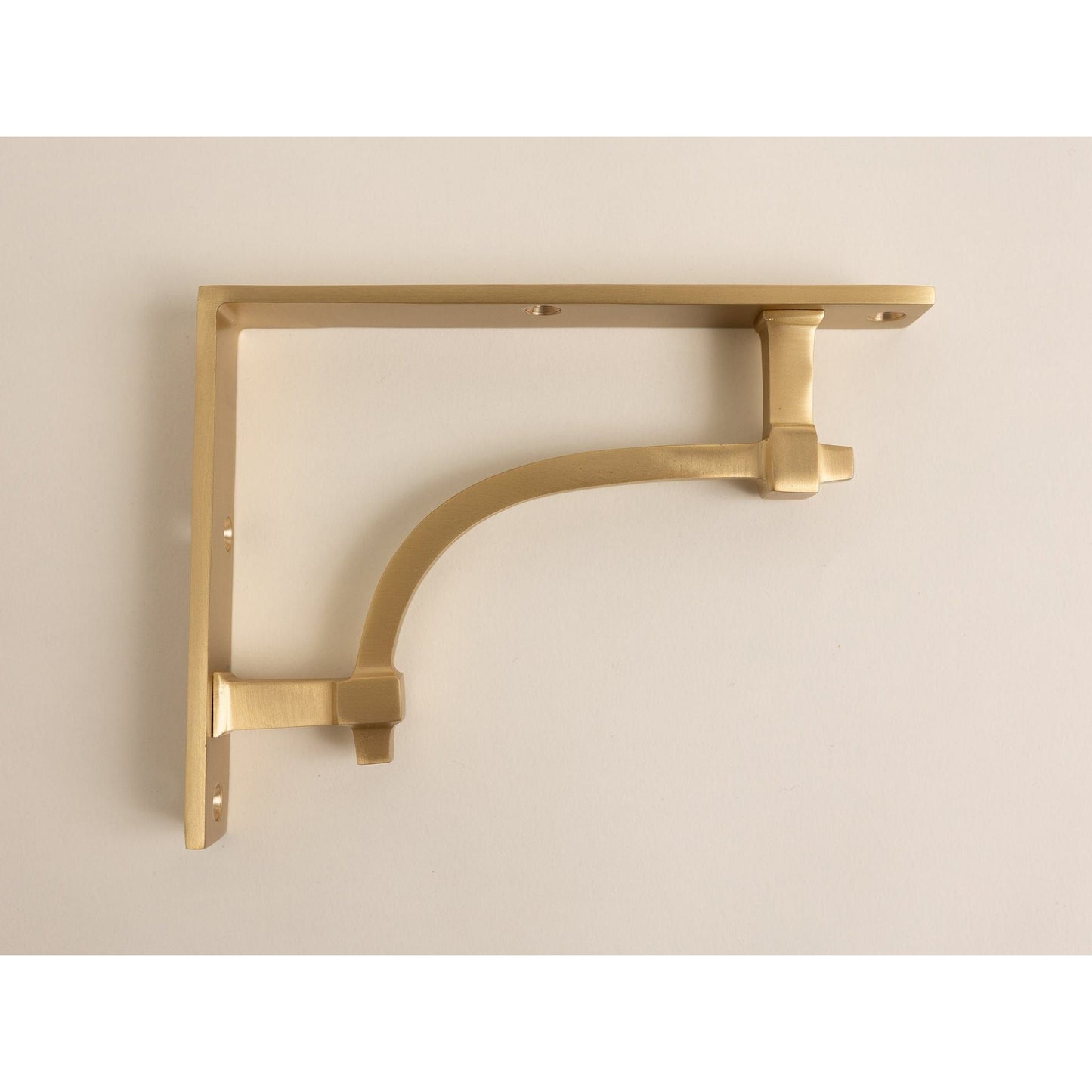 Satin Brass Vintage Industrial Style Solid Brass Shelf Brackets - Brass bee