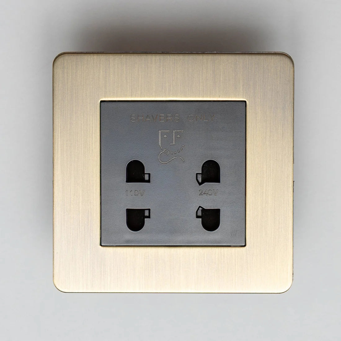 Antique Brass Switches and Sockets - Straight Knurled Design