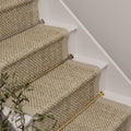 Polished Brass Finish Stair Rods with Mushroom Finials - 725mm