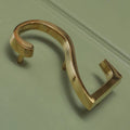 Brass bee Premium Floating Plain House Numbers in polished brass finish, showcasing the number design with a sleek and shiny surface, suitable for use on homes or buildings.