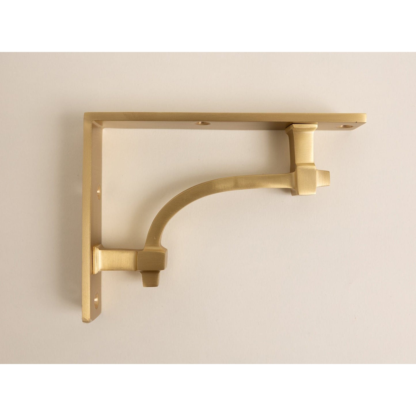 Satin Brass Vintage Industrial Style Solid Brass Shelf Brackets - Brass bee