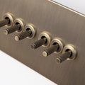 Brass Bee Antique Brass Knurled Switch — Single Dimmer