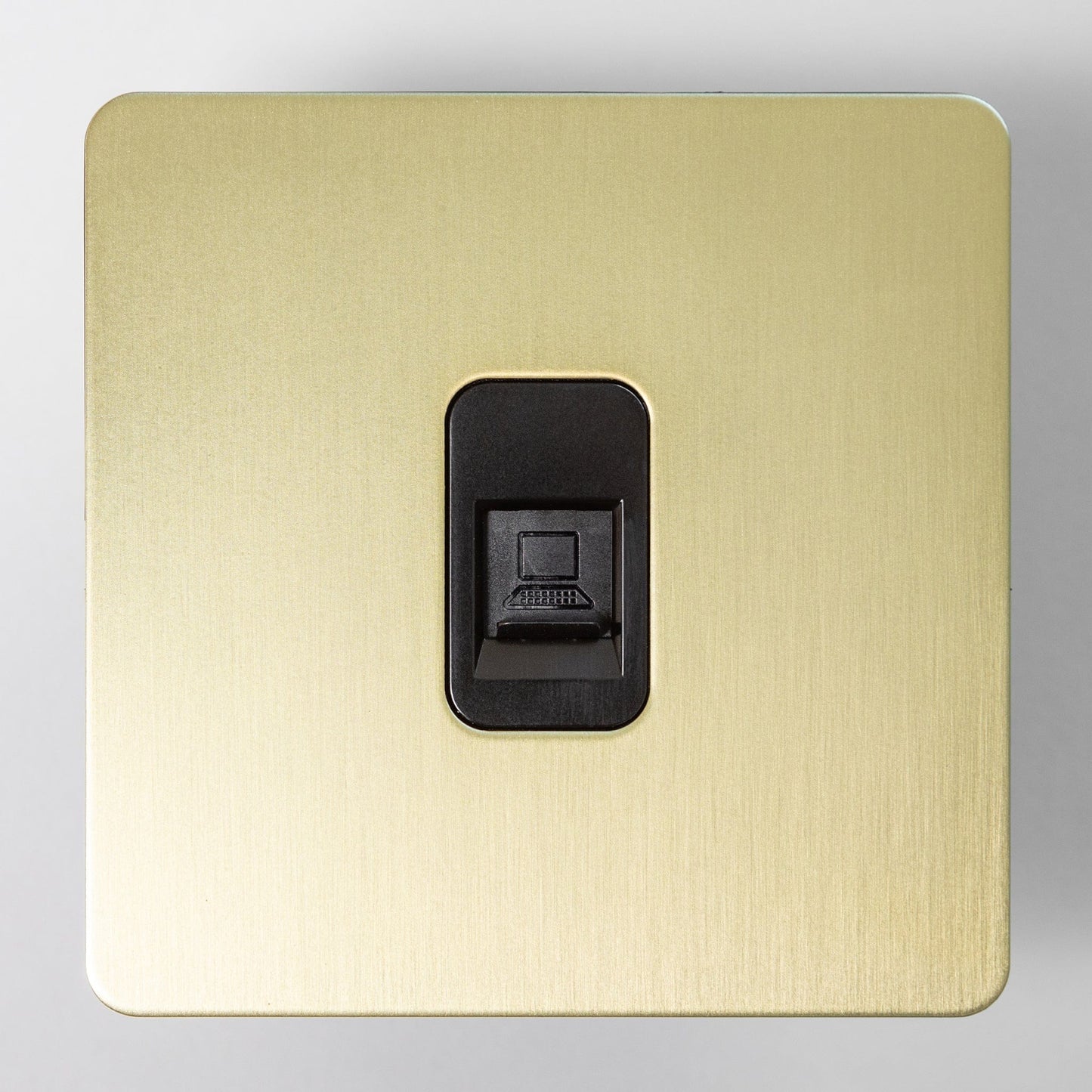 Satin Brass Switches and Sockets - Straight Knurled Design