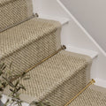 Polished Brass Finish Stair Rods with Mushroom Finials - 725mm