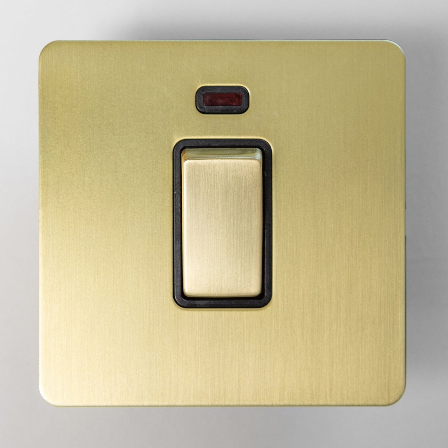 Satin Brass Switches and Sockets - Straight Knurled Design