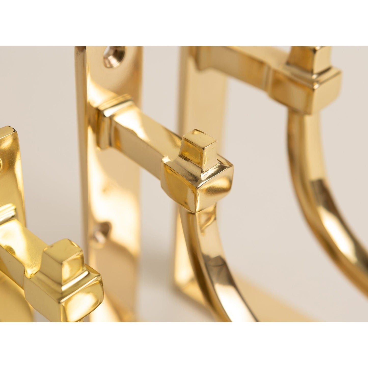 Polished Brass Vintage Industrial Style Solid Brass Shelf Brackets - Brass bee