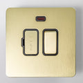 Satin Brass Switches and Sockets - Straight Knurled Design