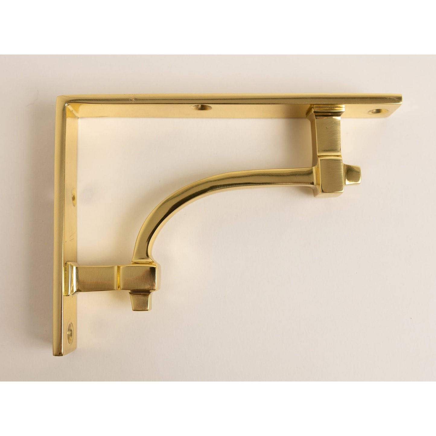 Polished Brass Vintage Industrial Style Solid Brass Shelf Brackets - Brass bee