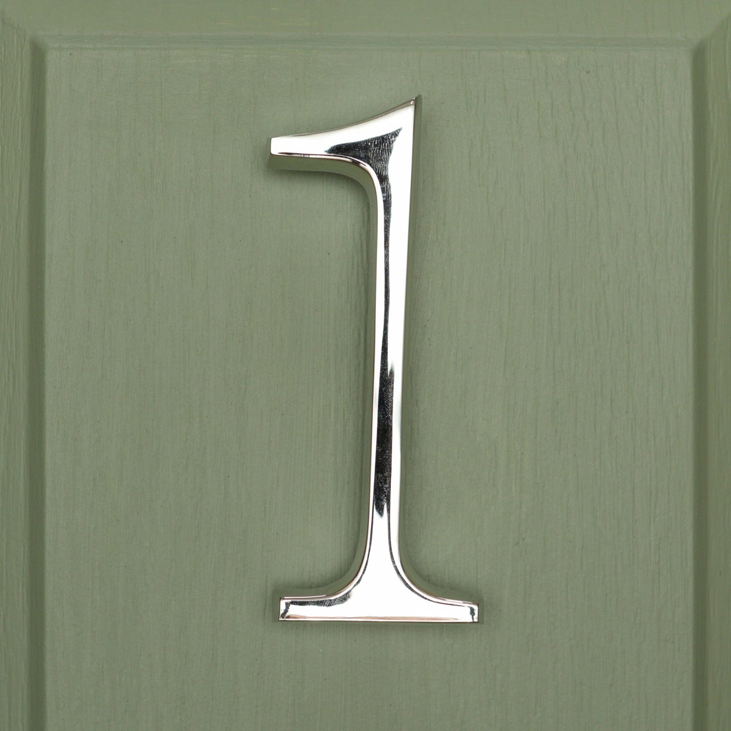 Premium Floating Plain House Numbers in Nickel Finish 0-9