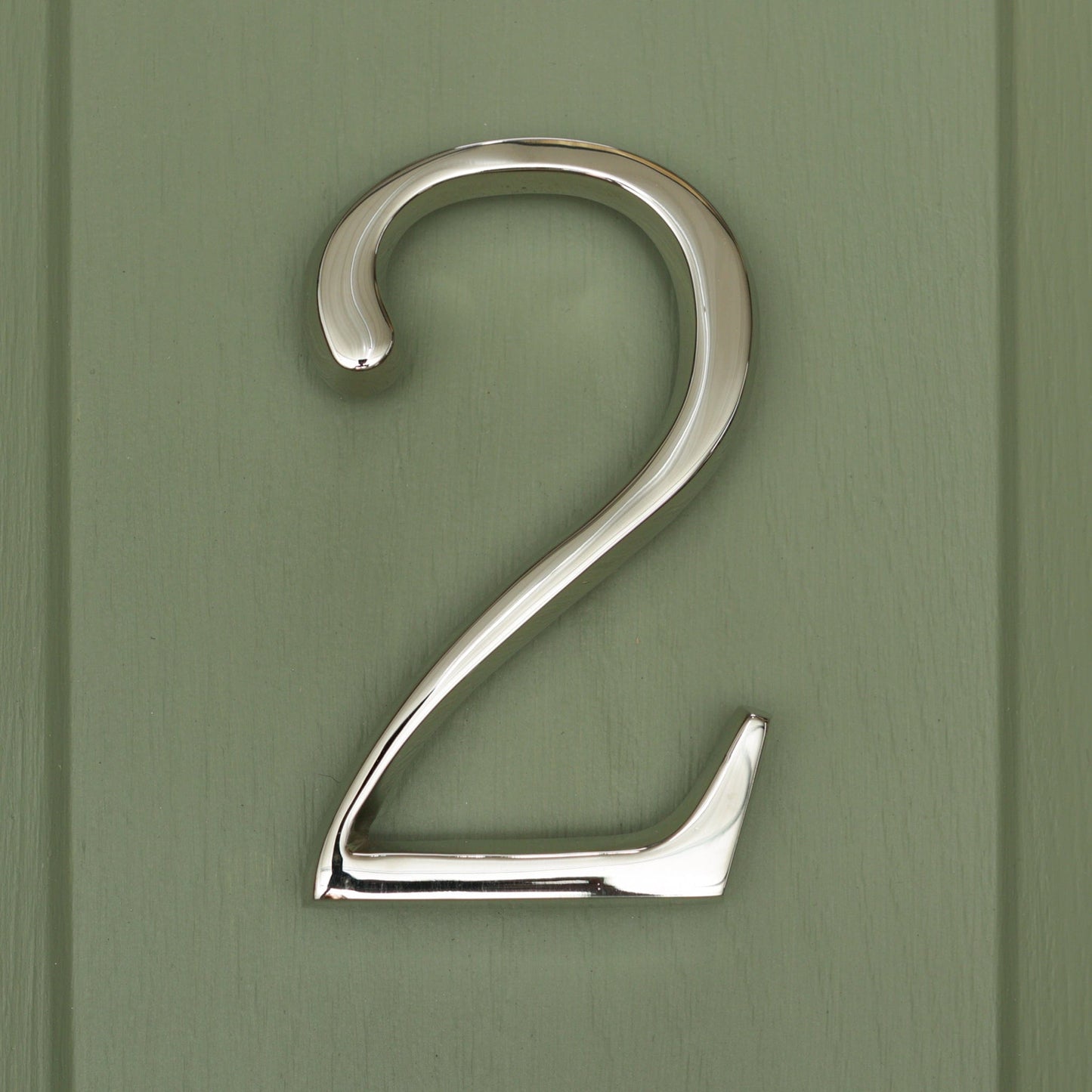 Premium Floating Plain House Numbers in Nickel Finish 0-9