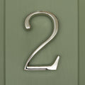 Premium Floating Plain House Numbers in Nickel Finish 0-9
