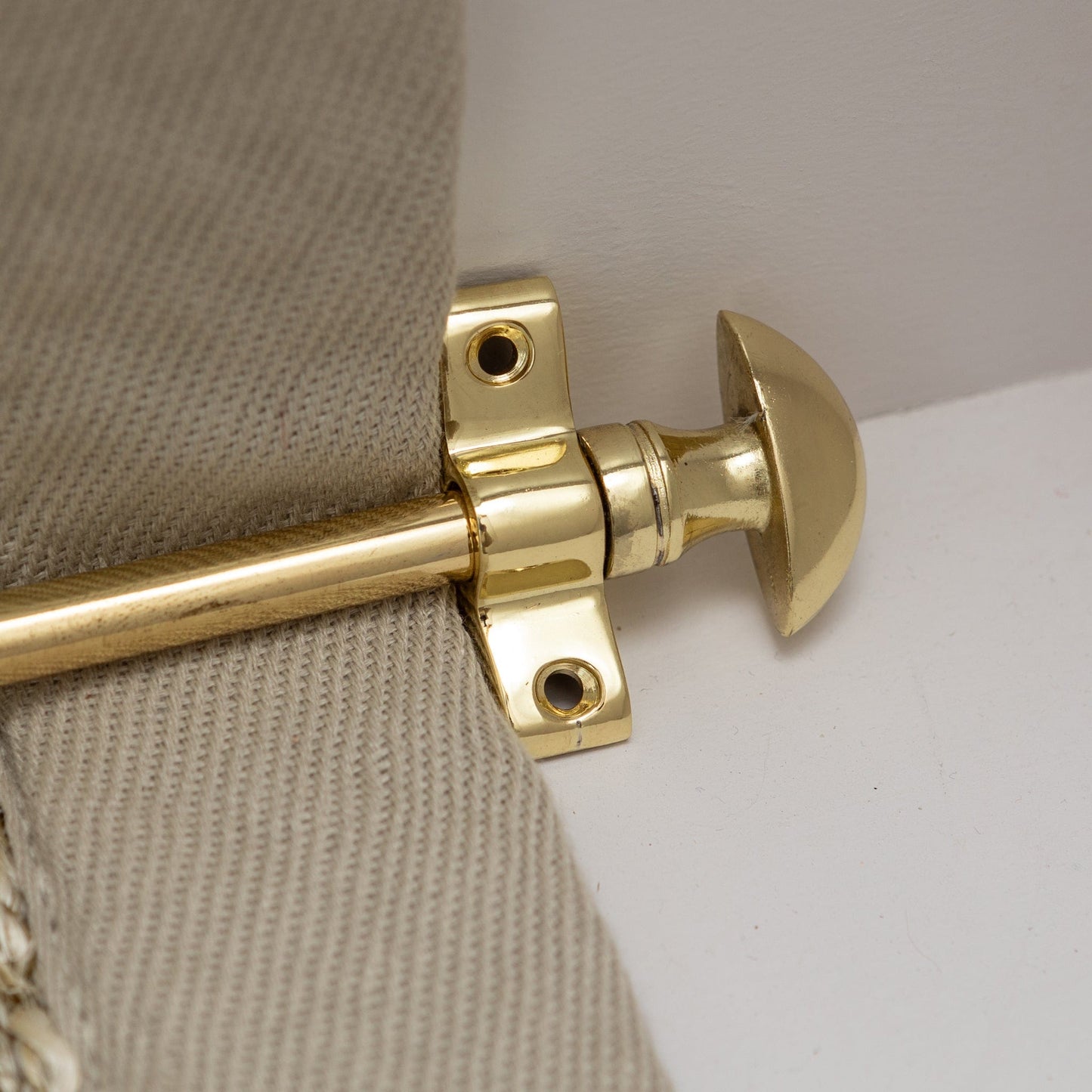 Polished Brass Finish Stair Rods with Mushroom Finials - 725mm