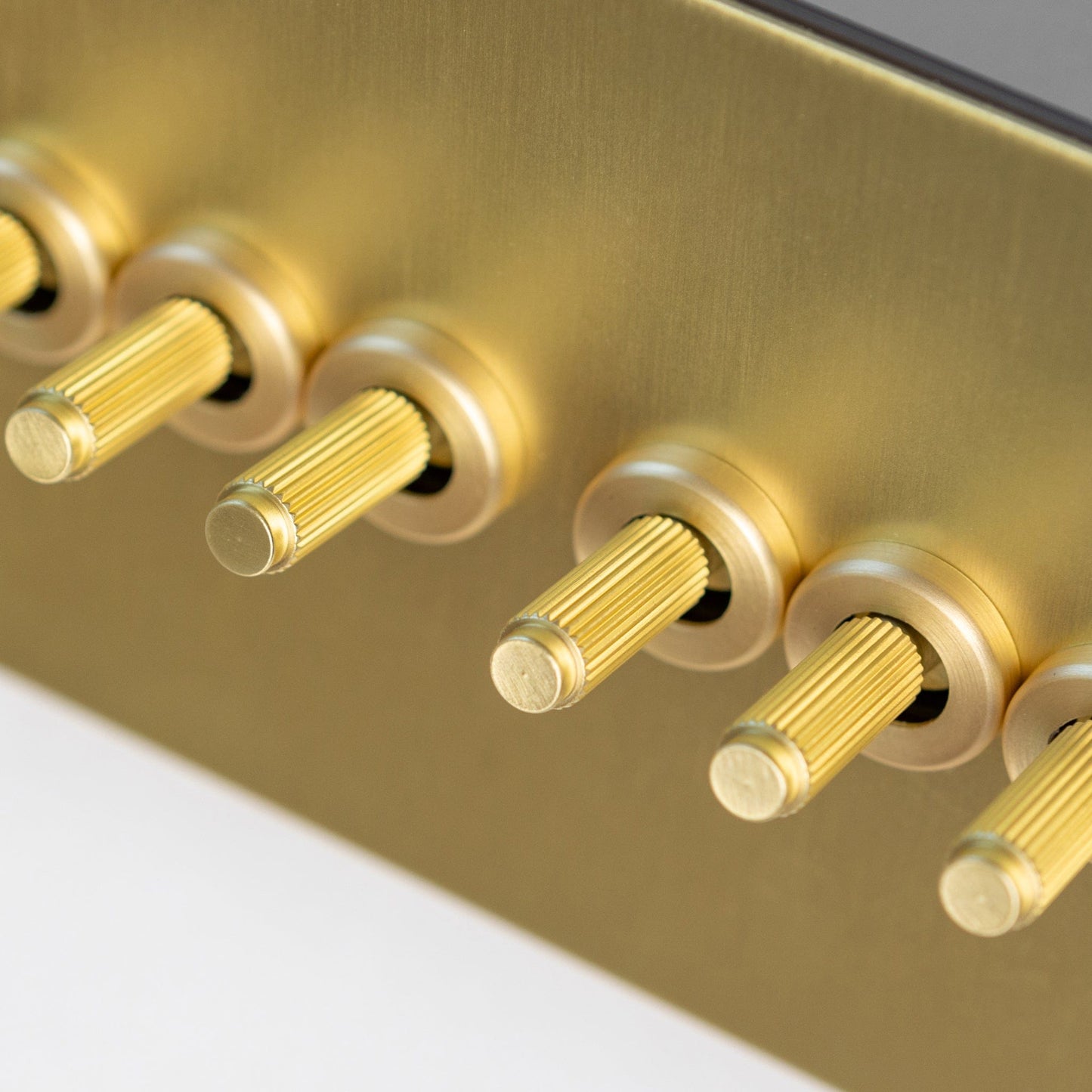 Satin Brass Switches and Sockets - J Series