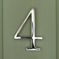 Premium Floating Plain House Numbers in Nickel Finish 0-9