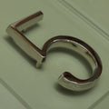Premium Floating Plain House Numbers in Nickel Finish 0-9