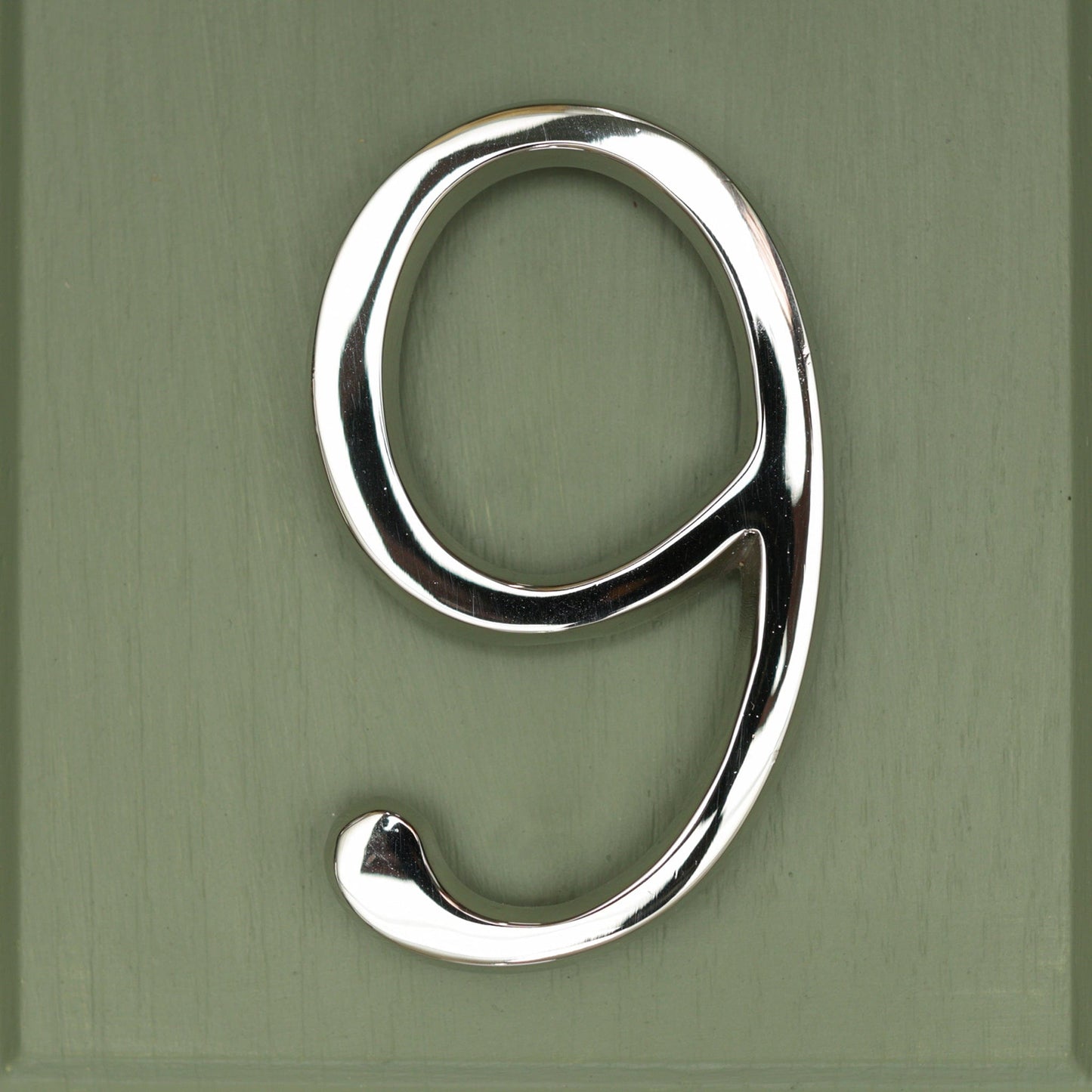 Premium Floating Plain House Numbers in Nickel Finish 0-9